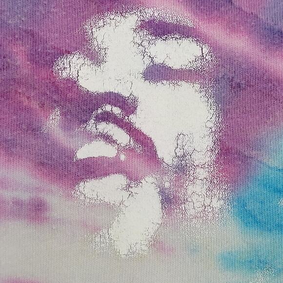 Jimi-Hendrix Tie-Dye Shirt Womens Small 18x24 Blue Purple - Picture 4 of 12